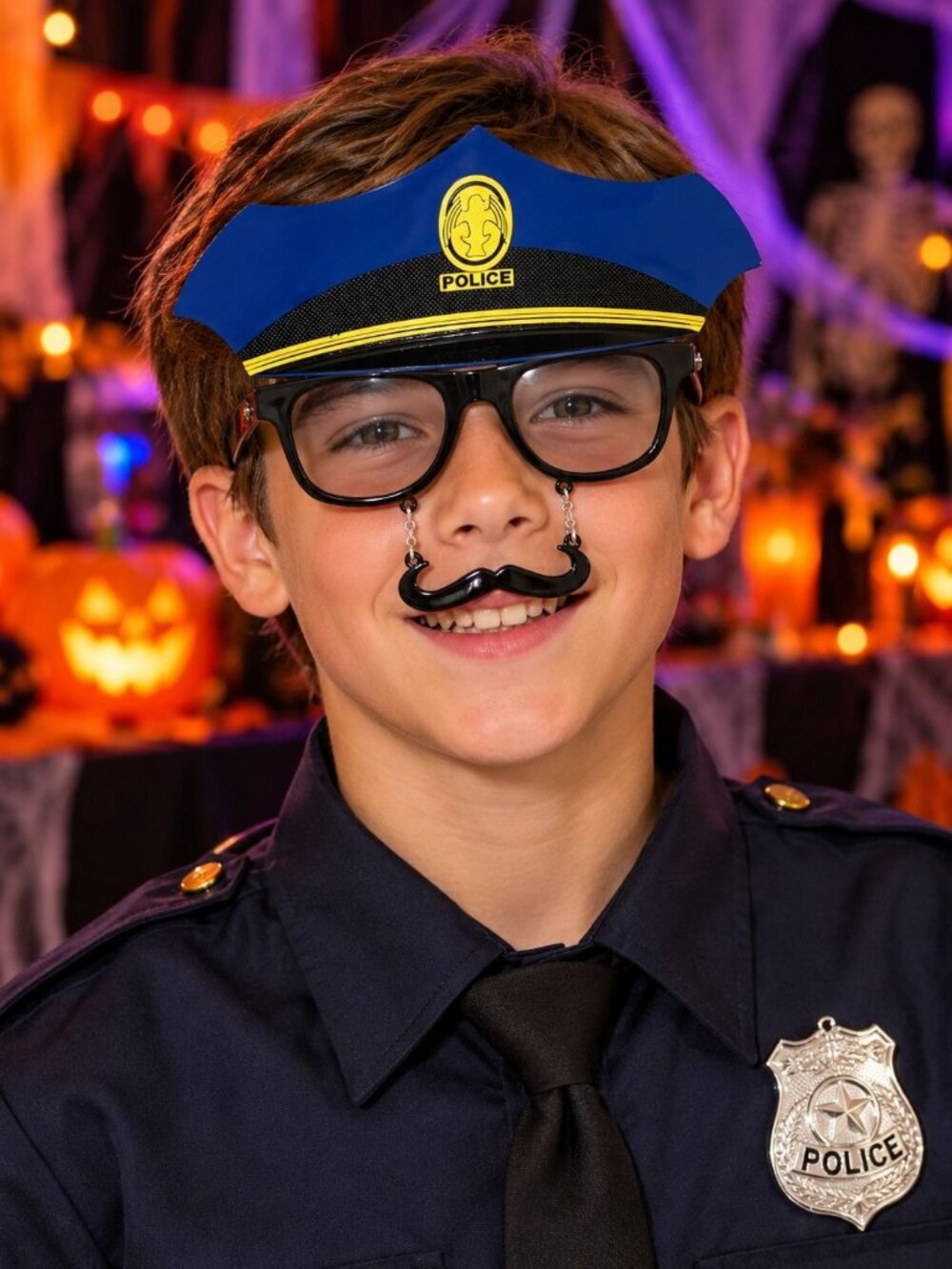Shark Tank Sun Staches Police Officer Sunglasses Costume Halloween Glasses Cop